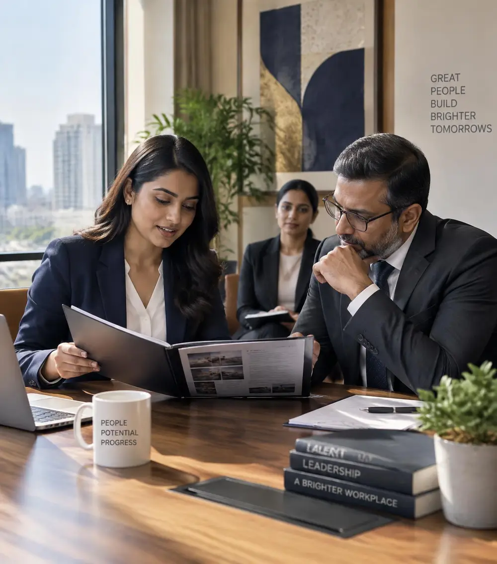 Shanvi recruiters in a client meeting